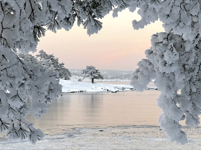 Libauen Sandholmen Vinter