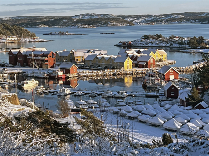 Skjaerhalden Vadbenken Panorama Vinter